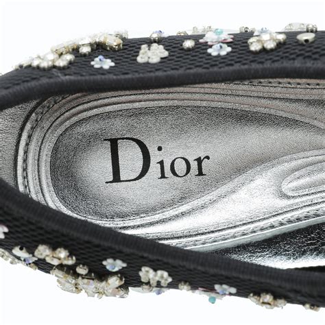 Dior Fusion Sneakers Auth Real Crystals Embroidered Black 